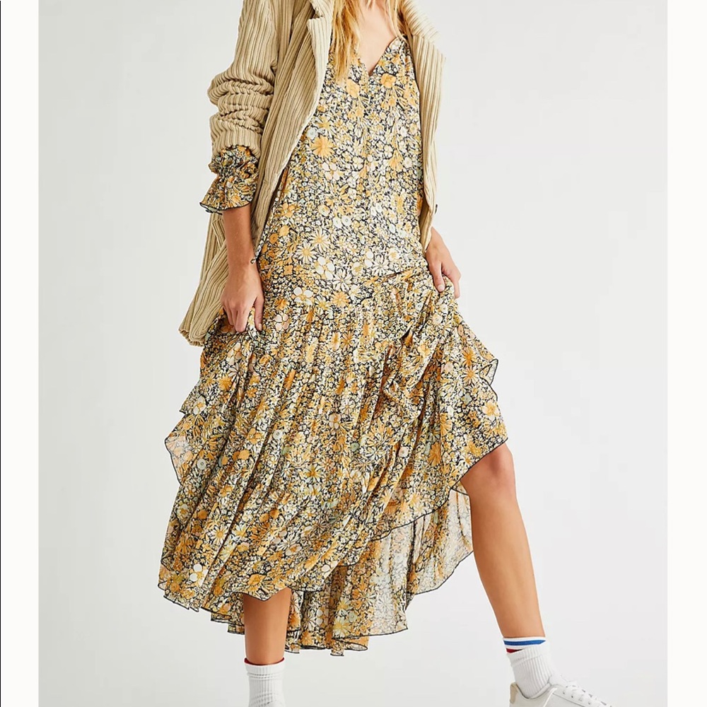 Free People Floral Groovy Maxi Dress Size Medium